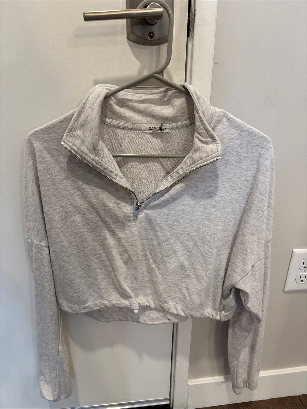 Cropped garage sweatshirt